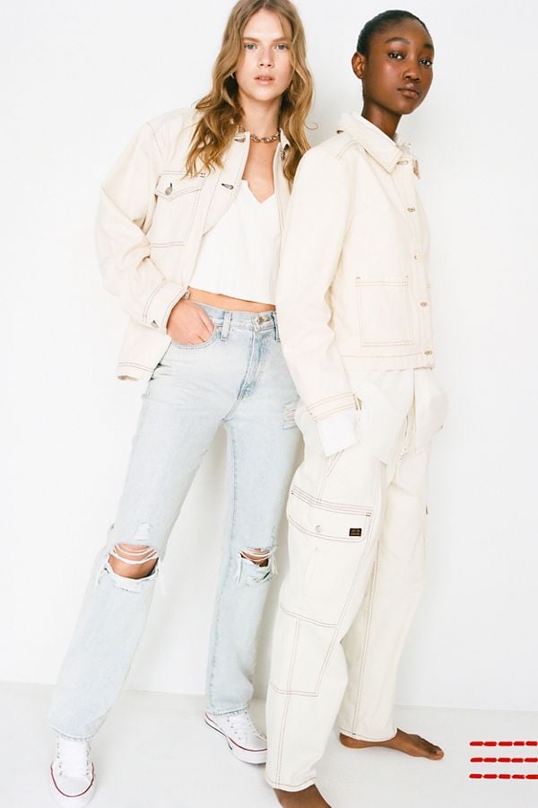 Topshop cream outlet denim jacket