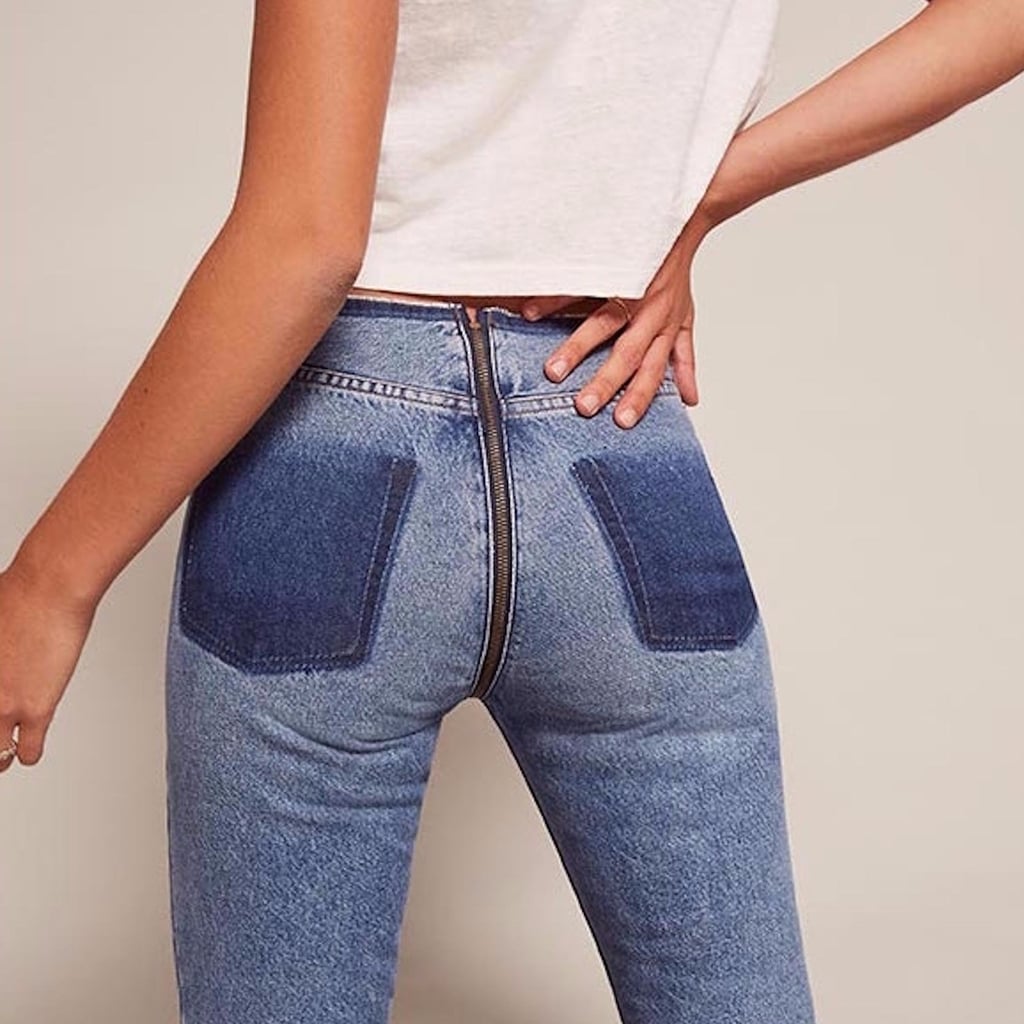 reformation zipper jeans