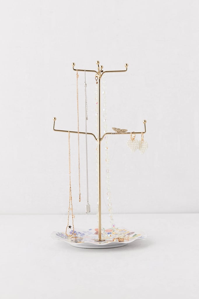 Floral Print Jewelry Stand