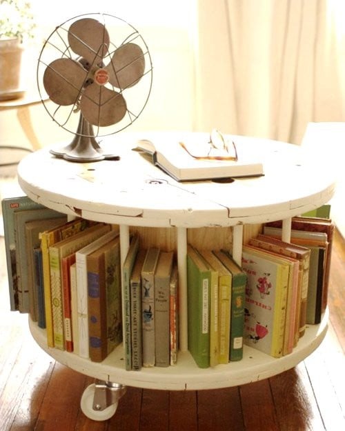 Cable Spool Book Table