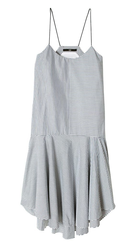 This Summer, I'm wearing my classic stripes with a twist on this sweet Tibi cami dress ($398) that I can dress up for an outdoor wedding or dress down with flat sandals on a lazy weekend.
— HM