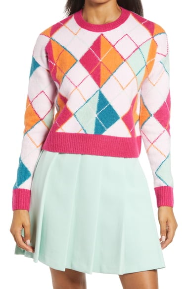 Halogen x Atlantic-Pacific Argyle Sweater