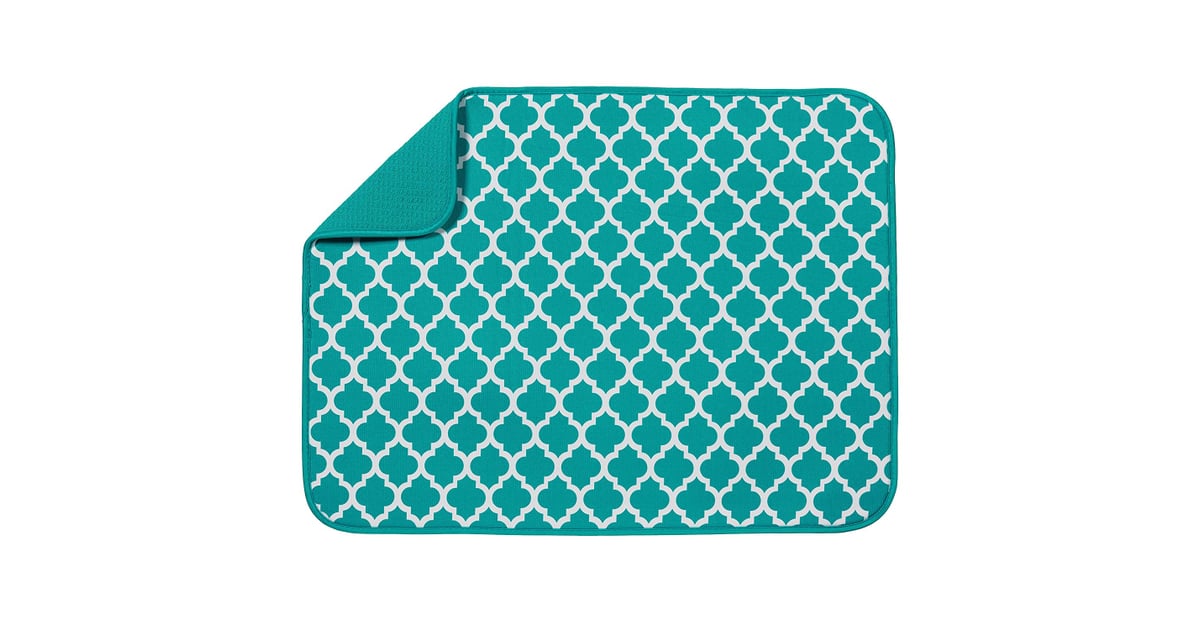 Microfiber Dish Drying Mat Teal Kitchen Appliances and Accessories