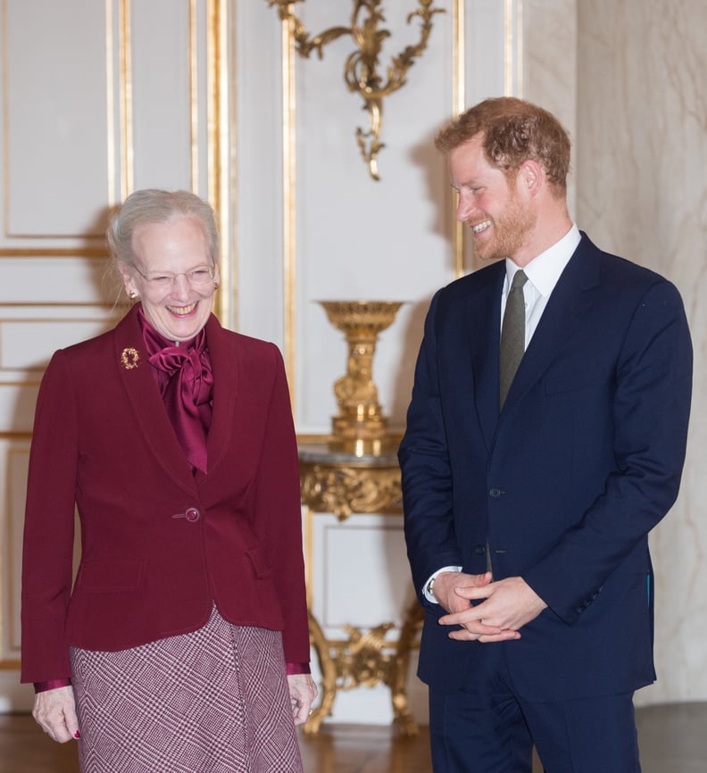 When Queen Margrethe Couldn't Stop Giggling Next to Harry