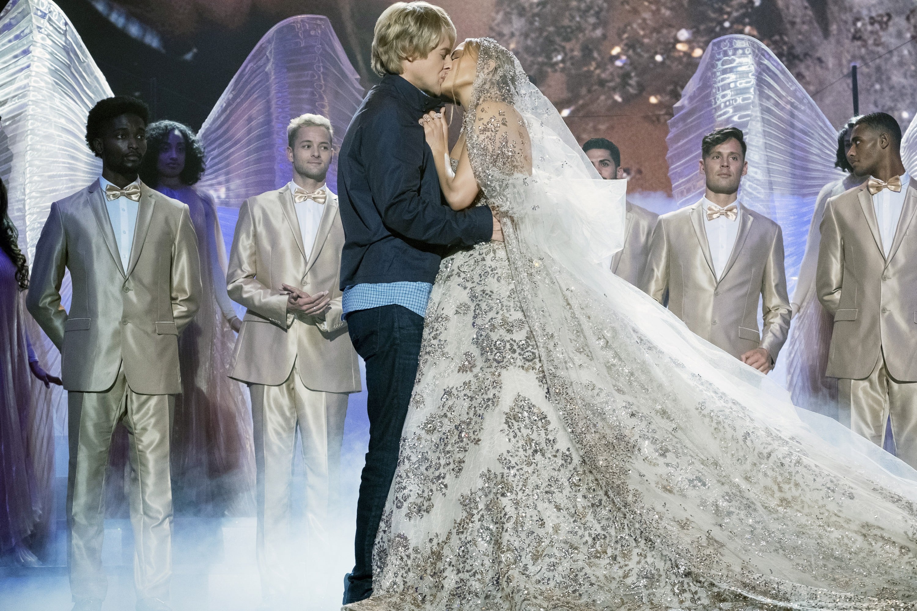 Jennifer Lopez Was Spotted Wearing an Extravagant Wedding Dress