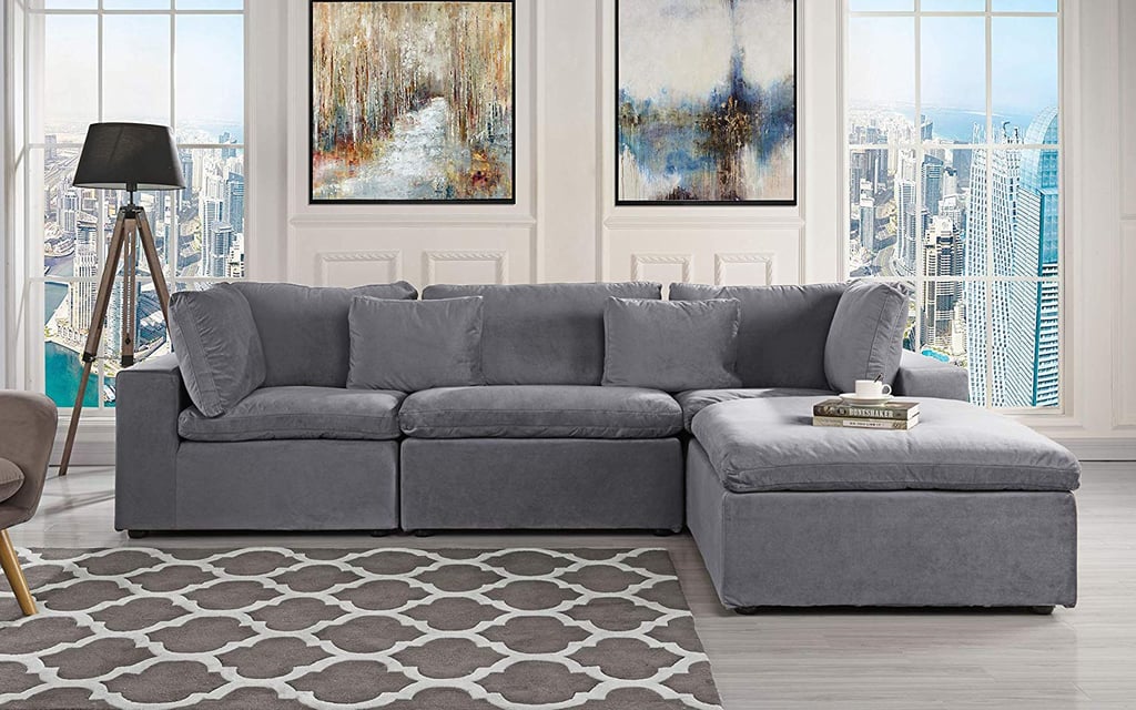 Classic Large Velvet Sectional Sofa