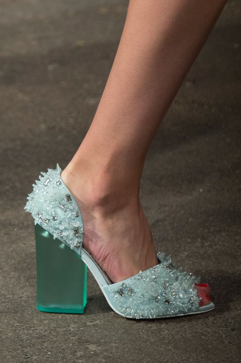 Christian Siriano's footwear was fit for an ice princess