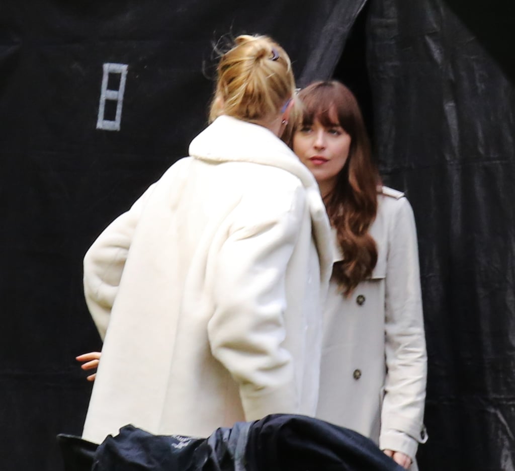 Dakota Johnson and Her Mom on the Fifty Shades Darker Set