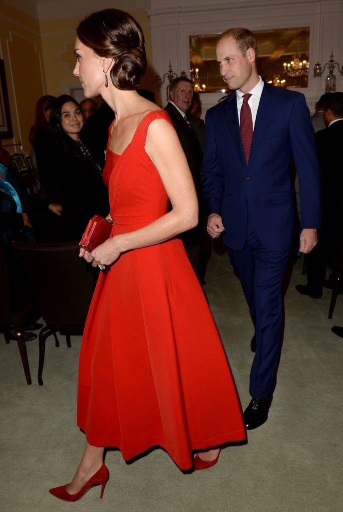 Kate Middleton Red Preen Dress in Canada September 2016