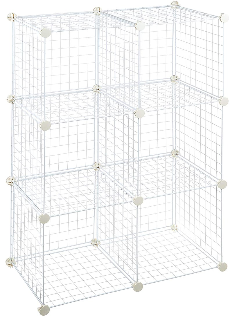 AmazonBasics 6-Cube Grid Wire Storage Shelves