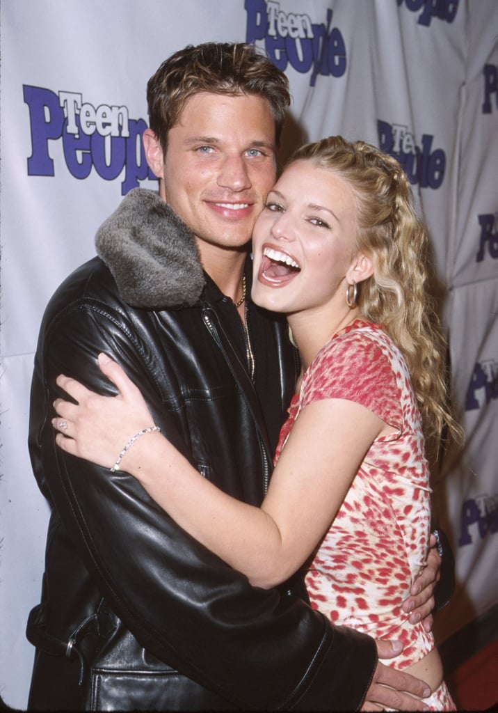 The couple shared a laugh during an event in Hollywood in January 2000.