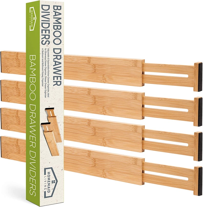 Drawer Dividers: Bamboo Drawer Dividers, Adjustable & Expandable