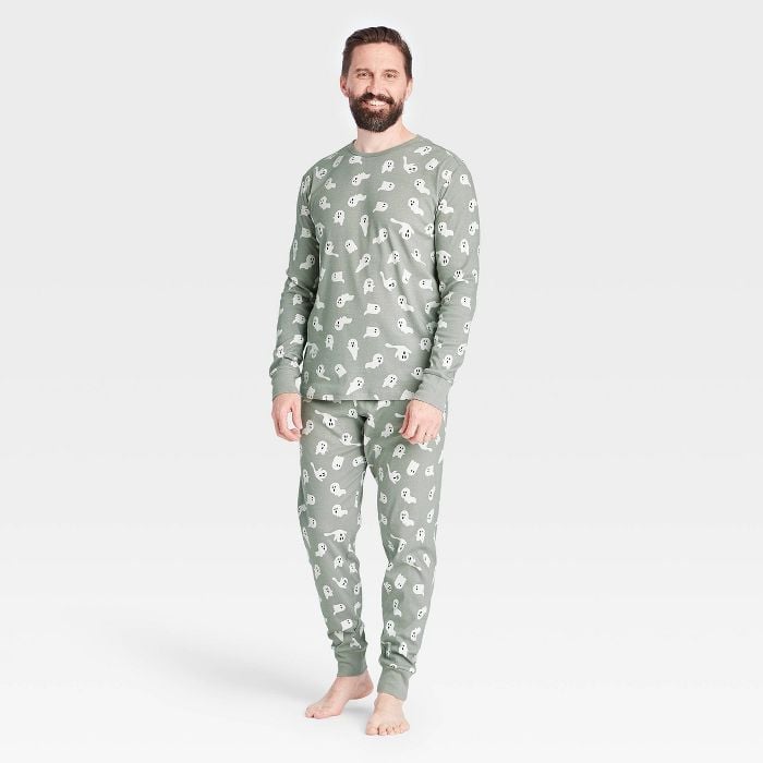 Glam Ghosts: Men's Halloween Ghost Matching Family Pajama Set