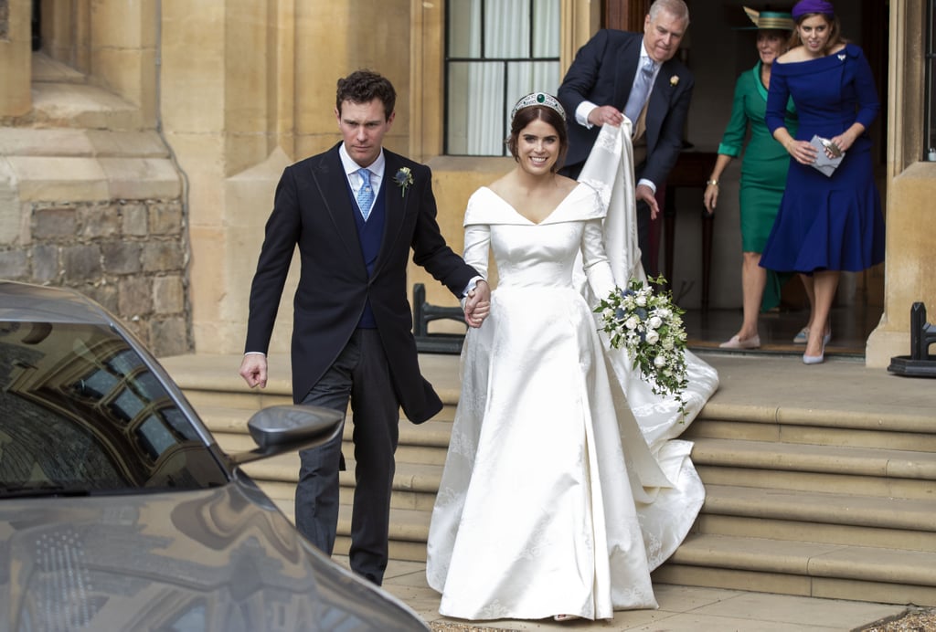 While there's no official word on the cost of Eugenie's detailed Peter Pilotto dress, it likely falls more in the range of Meghan Markle's $135,000 Givenchy gown than Kate Middleton's $434,000 Alexander McQueen pick. 
Regardless of the price tag, it's easy to see why these elegant and unique celebrations catch the eye of thousands each time. These royal memories are worth their weight in gold.