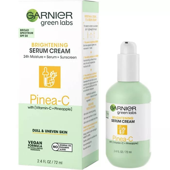 Best All in One: Garnier Green Labs Pinea-C Brightening Serum Cream with SPF 30
