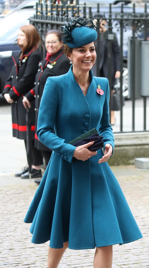 Kate Middleton Teal Coat Anzac Day April 2019