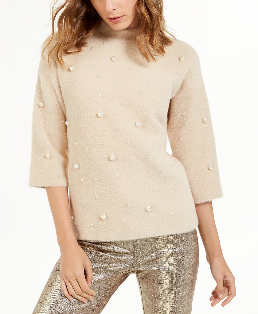 Alfani Scattered Imitation-Pearl Sweater