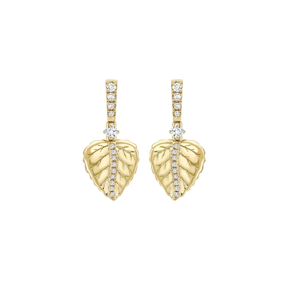 Kiki McDonough Lauren Plain Leaf Earrings