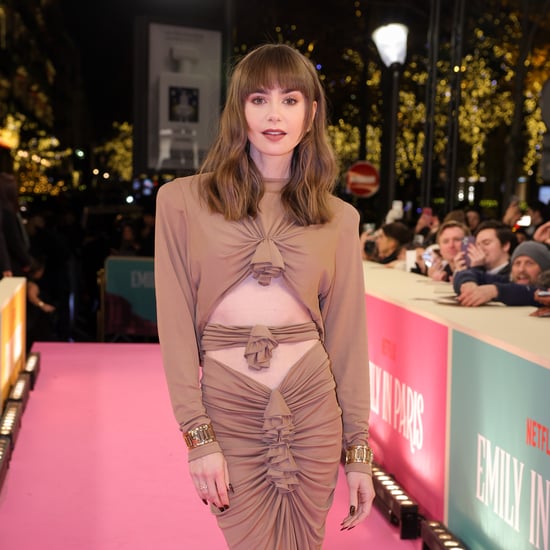Lily Collins's Cutout YSL Dress at Emily in Paris Premiere