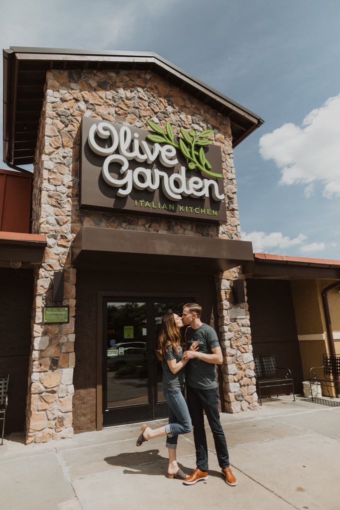 Olive Garden Engagement Shoot