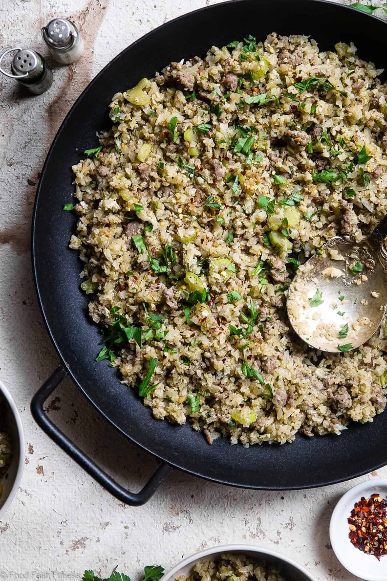 Keto Riced Cauliflower Stuffing