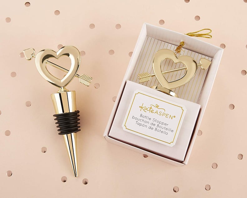 Cupid's Arrow Gold Wine Bottle Stopper