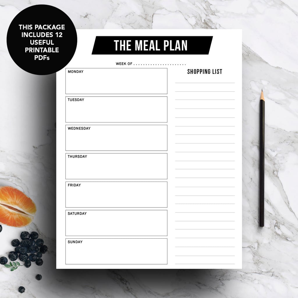 Meal Planner Printable ($3)
