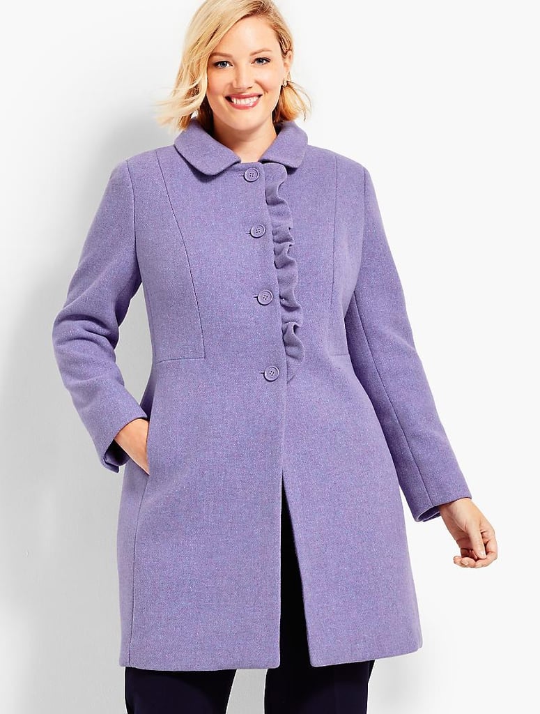 Talbots Albury Wool Ruffle Coat | Pippa Middleton Wearing a Lavender ...