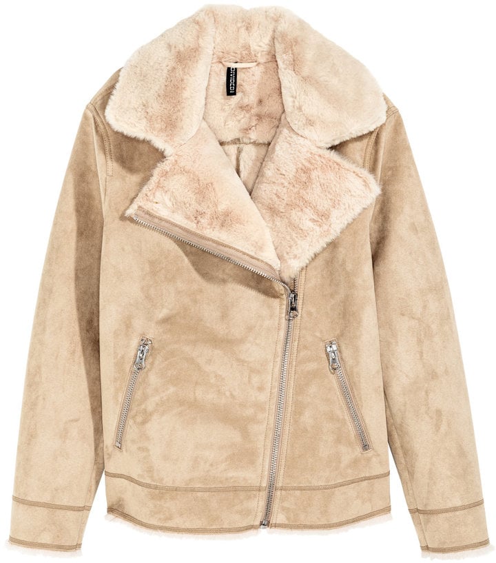 H&M Faux Fur-Lined Biker Jacket ($50)