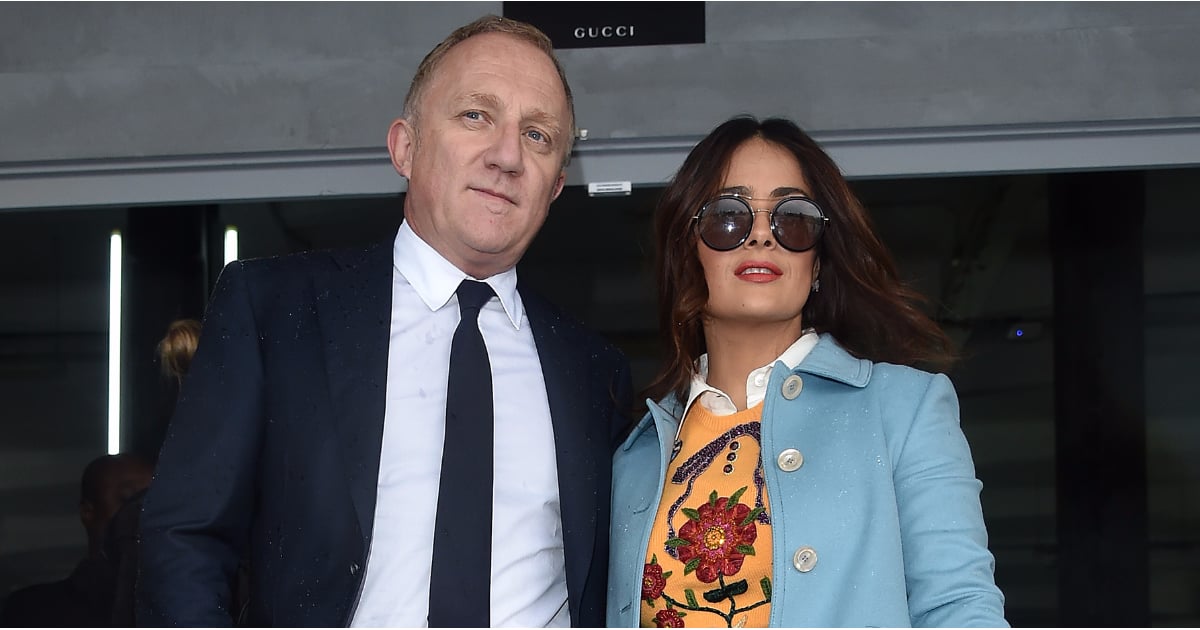 Salma Hayek and Her Husband at Milan Fashion Week | POPSUGAR Latina