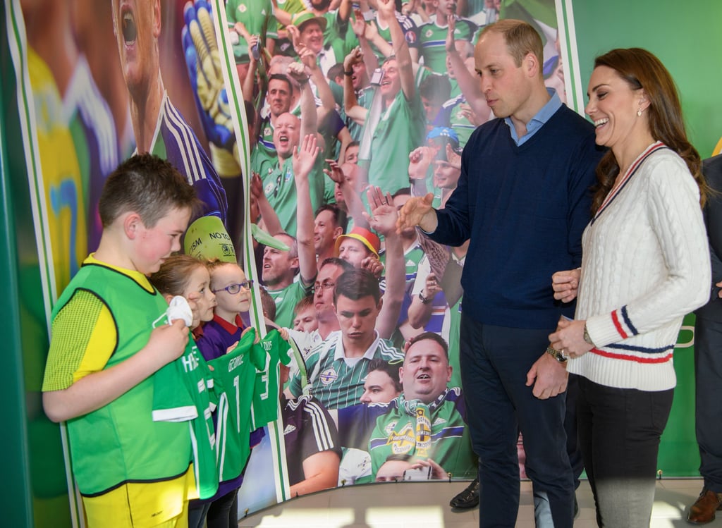 Prince William and Kate Middleton Receive Jerseys in Belfast