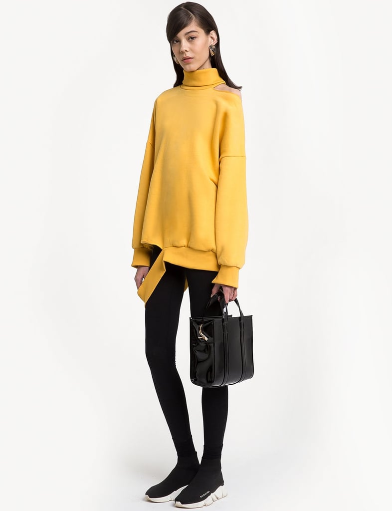 Pixie Market Sven Yellow Cutout Sweatshirt