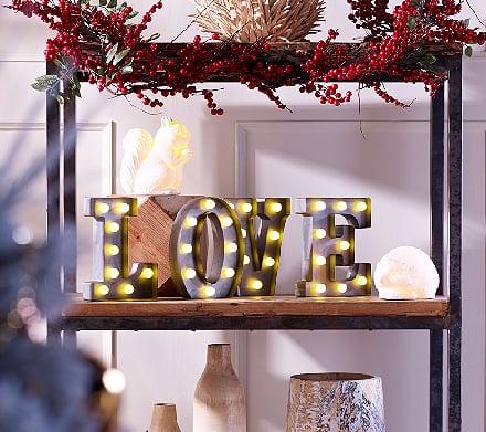 ED On Air Prelit Marquee Words With Rustic Metal Finish