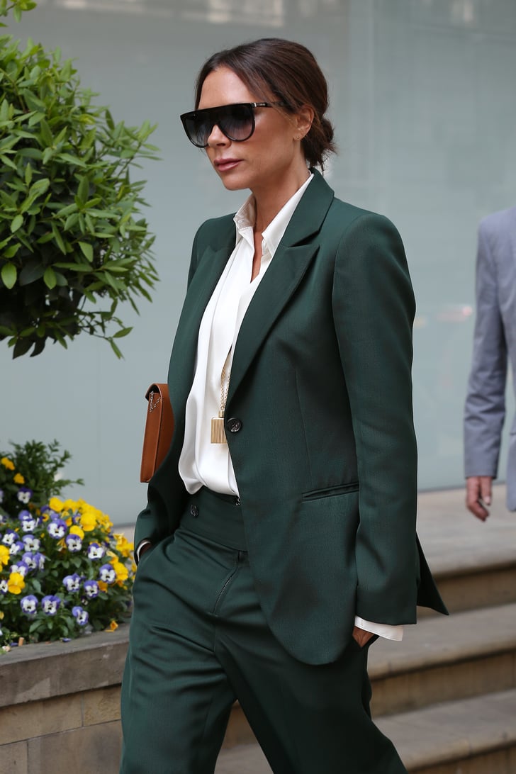 Victoria Beckham's Green Suit | POPSUGAR Fashion Photo 14