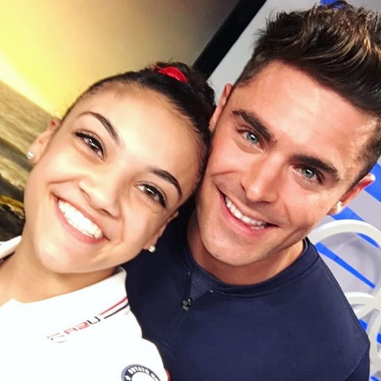 Laurie Hernandez and Zac Efron Instagram Pictures