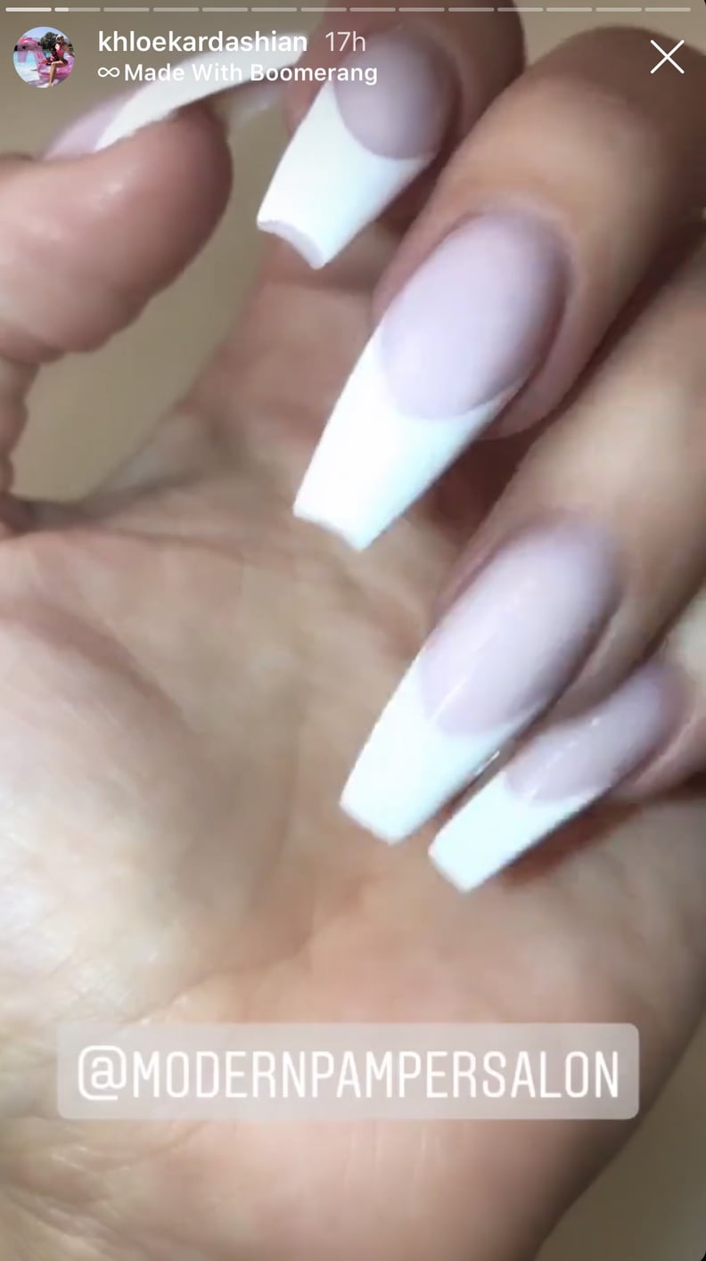 Khloé Kardashian's French Manicure in March 2019