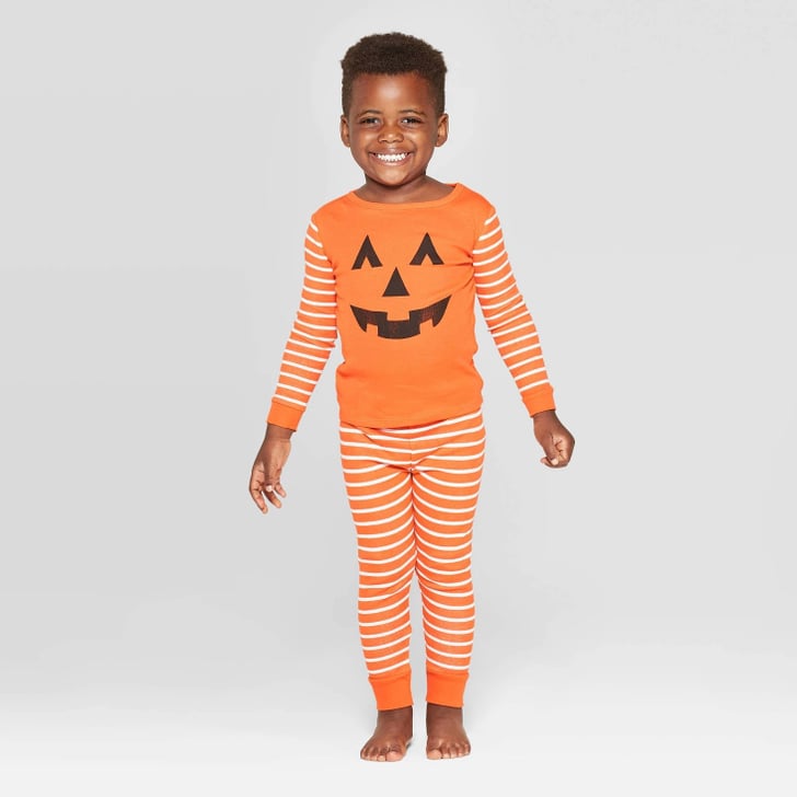 Toddler Family Pajama Halloween Pumpkin Set — Orange Matching Family