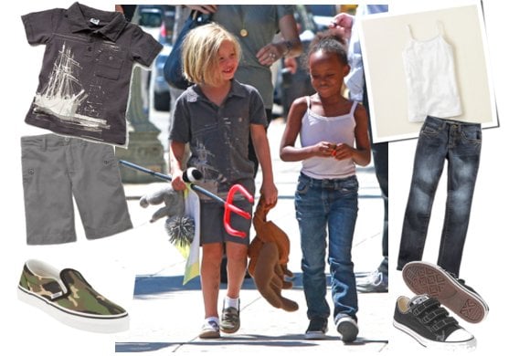Shiloh Jolie Pitt And Zahara Jolie Pitt Summer Clothing Picture