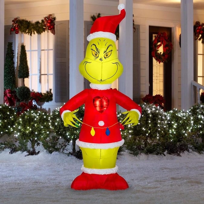 Grinch 6.5-ft Lighted Christmas Inflatable | These Grinch-Themed Christmas  Decorations Will Make Your House Merrier Than Whoville | POPSUGAR Home UK  Photo 19