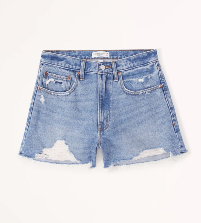 Abercrombie & Fitch Curve Love Mid-Rise Boyfriend Shorts