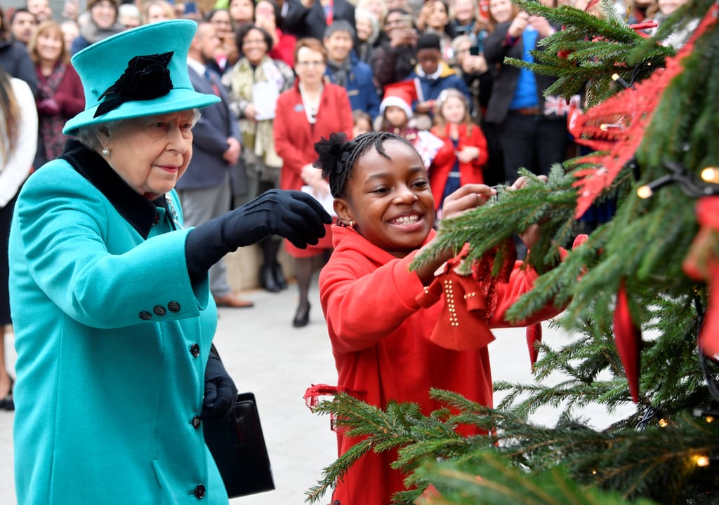 Queen Elizabeth II at Coram Charity in London December 2018