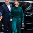 Jennifer Lopez Is the Queen of Green, and I'm Ready to Submit Her Teal Outfit as Evidence