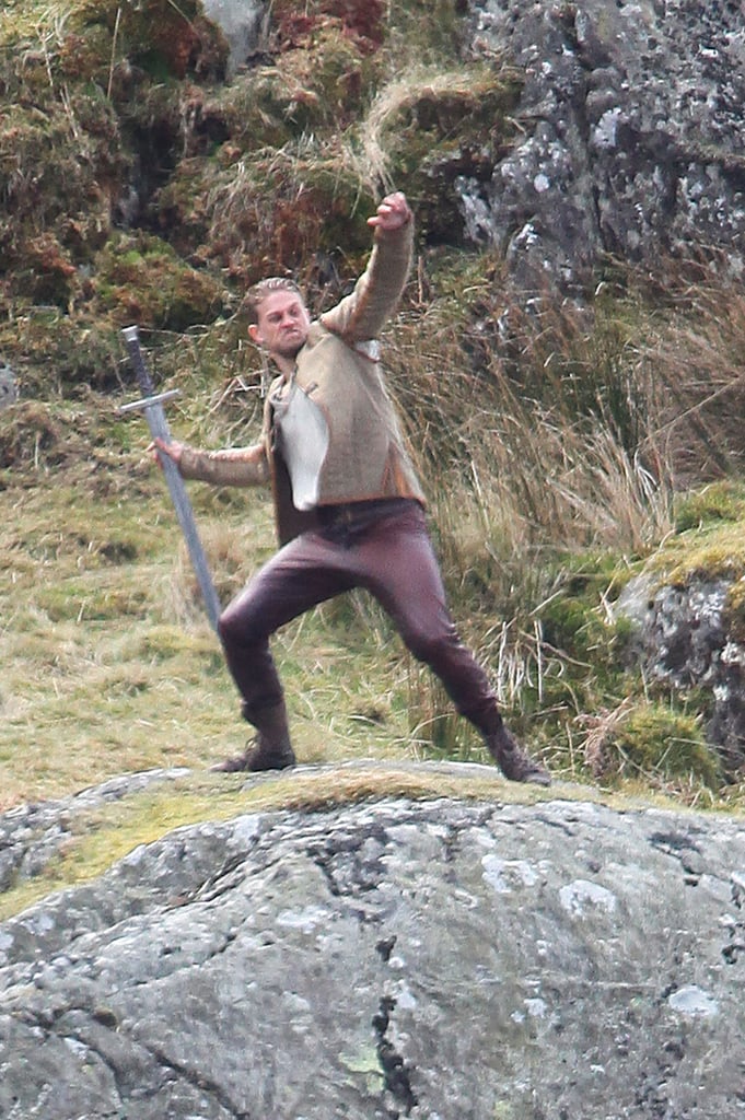 Charlie Hunnam on the Knights of the Roundtable Set Pictures