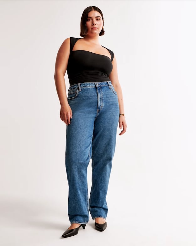 Abercrombie & Fitch Curve Love Ultra High Rise '90s Straight Jean
