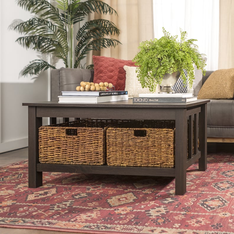 Traditional Wood Storage Coffee Table