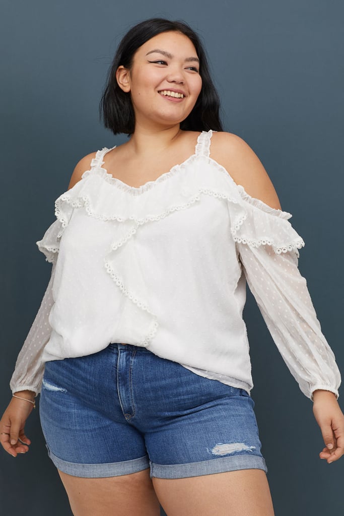 off shoulder blouse outfit