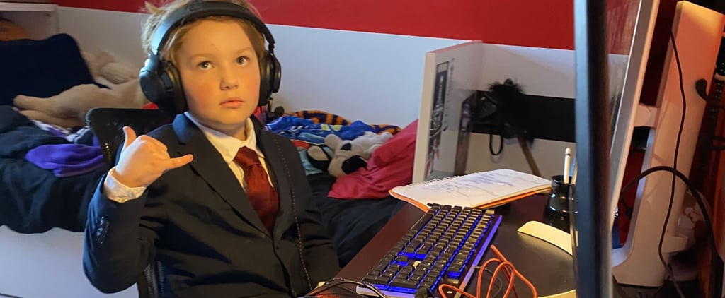 Kid Dresses in Suit For His School Zoom Call | Twitter Photo
