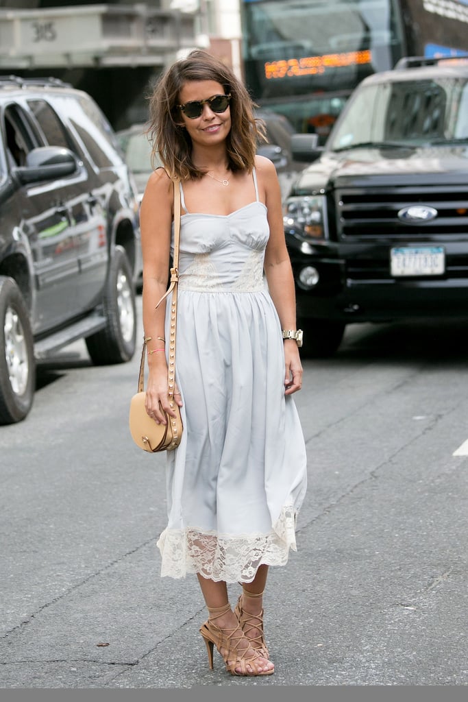 A breezy slip dress is even breezier without a bra, right?