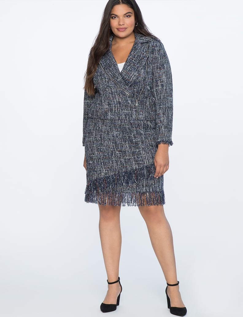 Eloquii Fringed Tweed Set