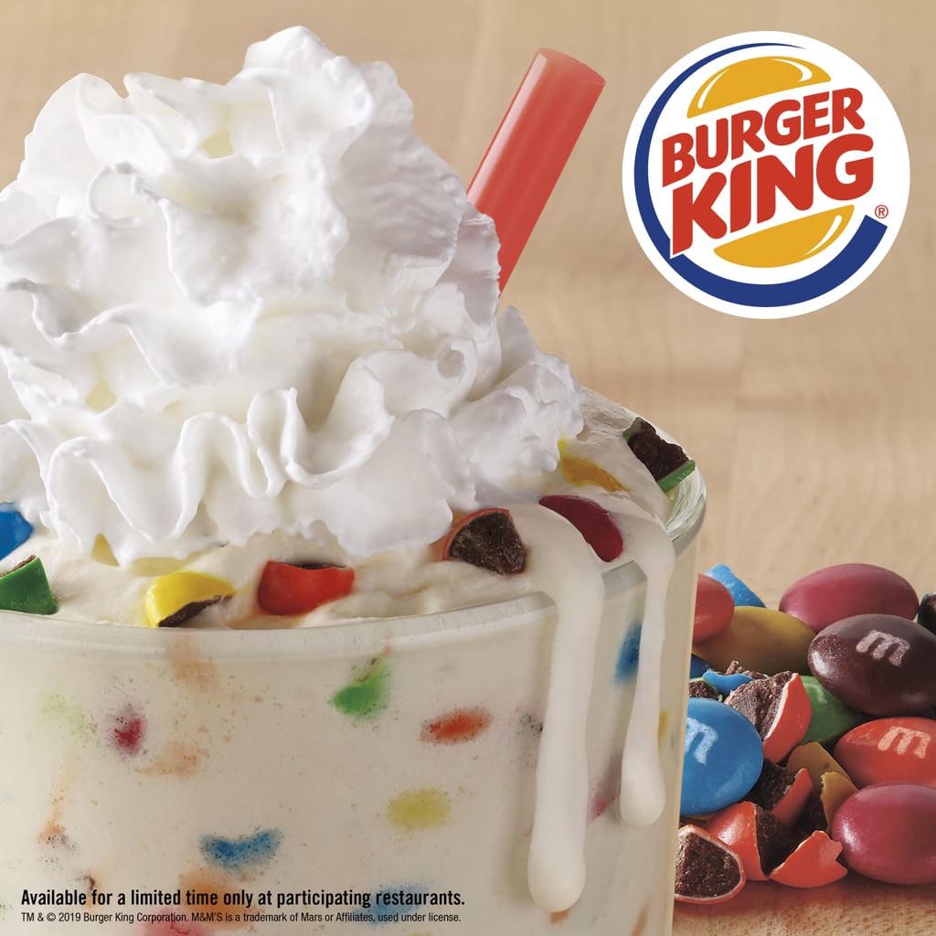Burger King Vanilla Shake With M&M's